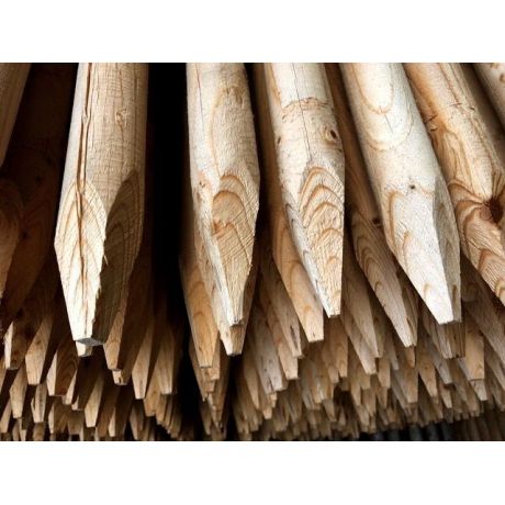 Dřevěný kůl IMPREGNOVANÝ špice,fazeta Ø 6 cm, výška 150 cm ŠFI