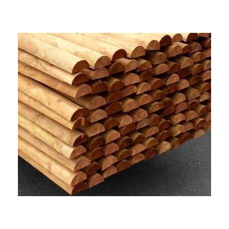 Dřevěný kůl (půlený) IMPREGNOVANÝ špice,fazeta Ø 8 cm, výška 100 cm ŠFI 1/2