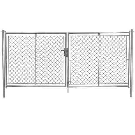 Brána SAVAN dvoukřídlá 3600x1250,FAB PVC šedostříbrná + zinek