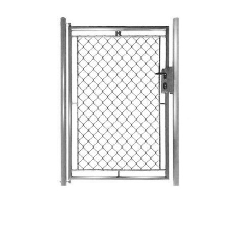 Branka SAVAN jednokřídlá 160x100 cm, FAB, vč. 2 sloupků, PVC šedostříbrná