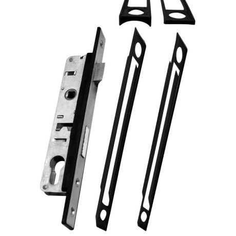 Zámek branky, brány s nerezovým štítkem